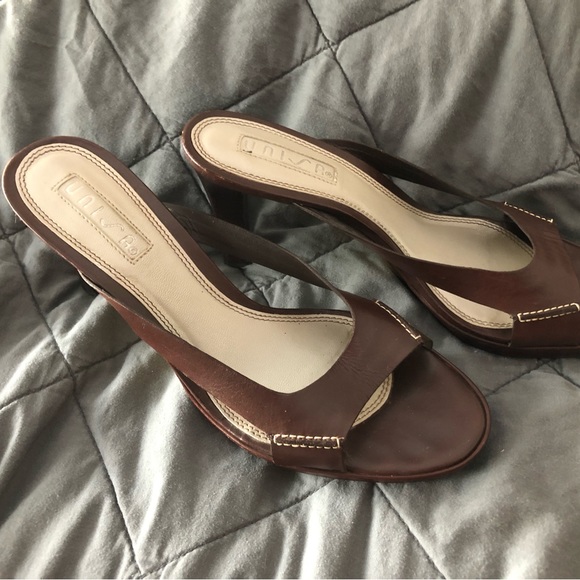 Unisa, Cute,Chocolate Brown, Leather Sandal Heels - Picture 2 of 5